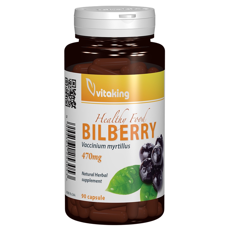 Extract de afin negru Bilberry, 470 mg, 90 capsule, Vitaking