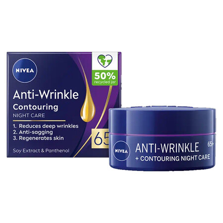 Crema de noapte antirid 65+ Anti-Wrinkle, 50 ml, Nivea 600661