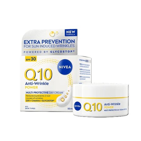 Crema antirid de zi cu SPF30 si Q10 Anti-Wrinkle, 50 ml, Nivea