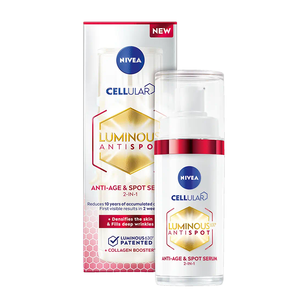 Ser anti pete si anti age pentru ten Cellular Luminous, 30 ml, Nivea