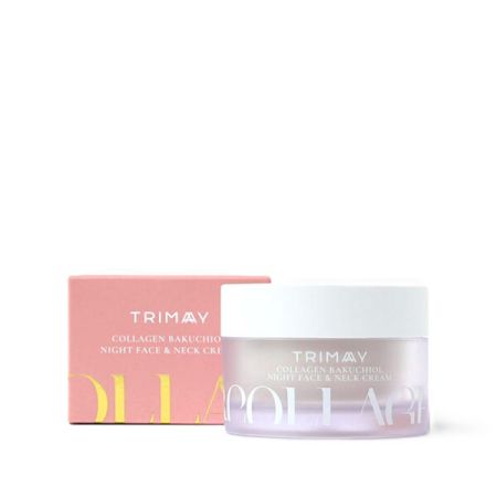 Crema anti-aging de noapte pentru fata si gat Collagen Bakuchiol, 50 ml, Trimay