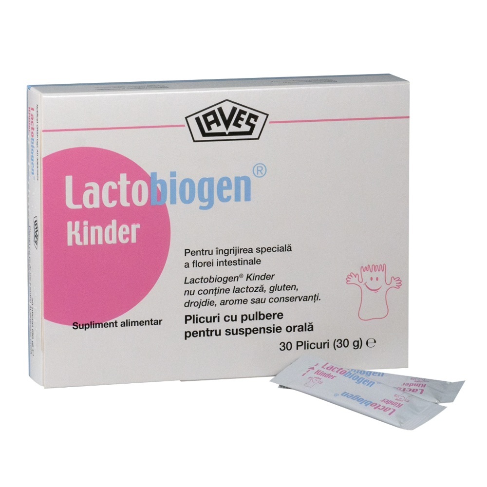 Lactobiogen Kinder, 30 plicuri, Laves