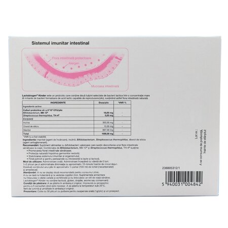 Pulbere pentru suspensie orala Lactobiogen Kinder, 30 plicuri, Laves 713982