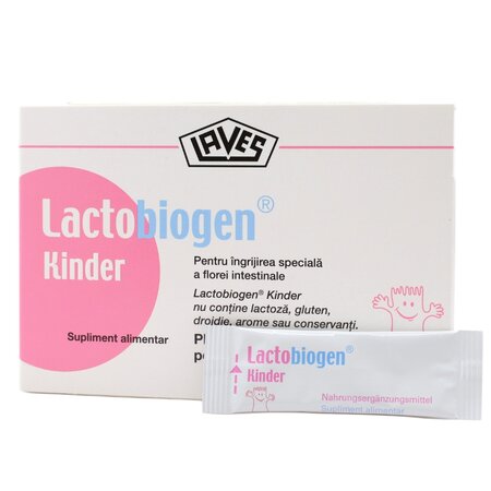 Pulbere pentru suspensie orala Lactobiogen Kinder, 15 plicuri, Laves 713970