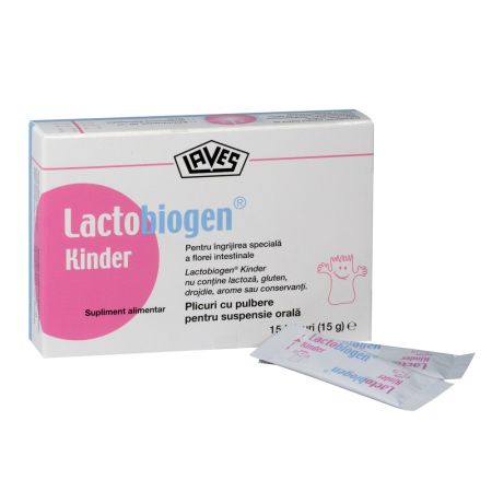 Lactobiogen Kinder, 15 plicuri, Laves