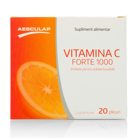 Vitamina C Forte, 1000 mg, 20 plicuri, Aesculap 726998