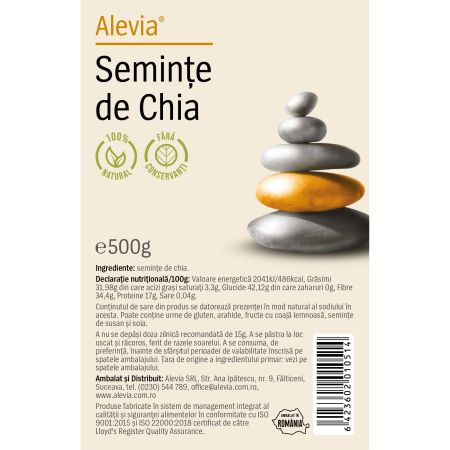 Seminte de Chia, 500 g, Alevia 655864