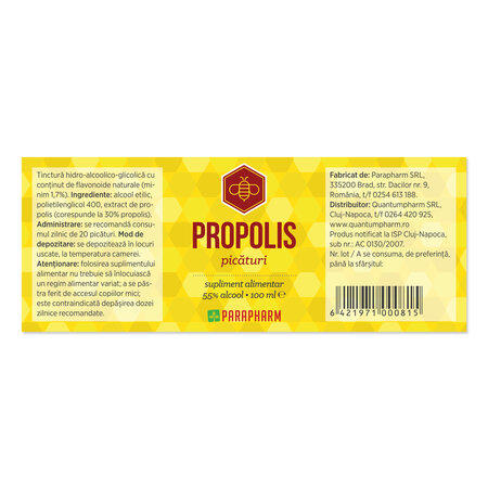Propolis picaturi, 100 ml, Parapharm 690569