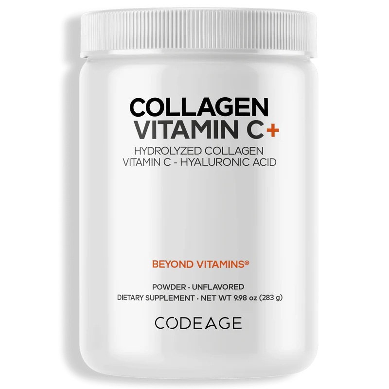 Collagen Vitamin C+, Colagen Hidrolizat cu Vitamina C si Acid Hialuronic Codeage, 283 g, Gnc