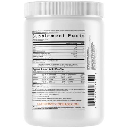 Collagen Vitamin C+, Colagen Hidrolizat cu Vitamina C si Acid Hialuronic Codeage, 283 g, Gnc 674479