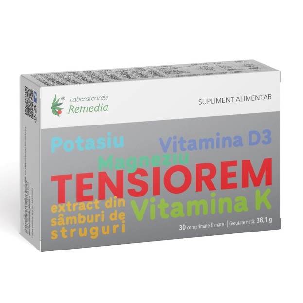 Tensiorem, 30 comprimate, Laboratoarele Remedia