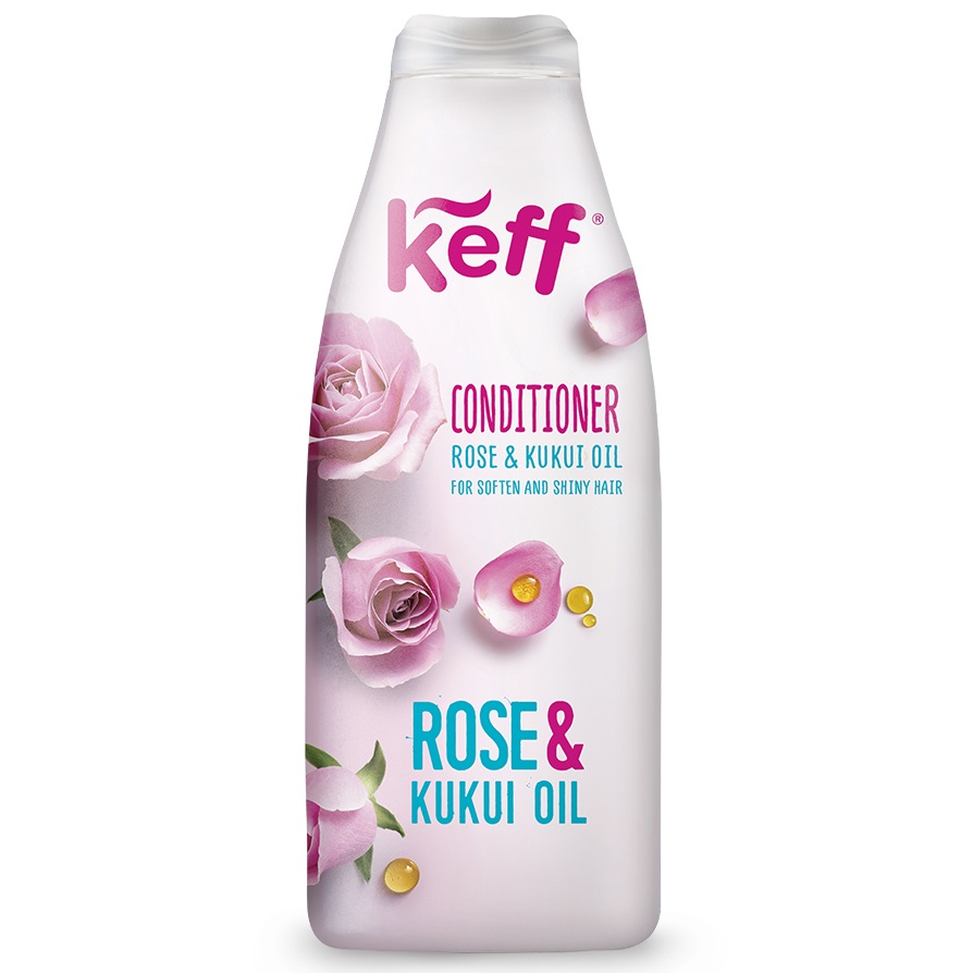 Balsam pentru catifelarea si stralucirea parului Rose & Kukui Oil, 500 ml, Keff