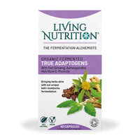 Ferment organic cu ginseng si ashwagandha True Adaptogens, 60 capsule, Living Nutrition