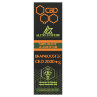 Ulei de canepa CBD Brainbooster, 2000 mg, 30 ml, Alcos Bioprod