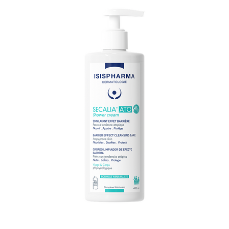 Crema de curatare hranitoare si protectoare, cu efect spumant pentru pielea atopica Secalia ATO Shower cream, 400 ml, IsisPharma