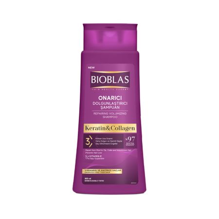 Sampon anticadere pentru par subtire Collagen + Keratin, 360 ml, Bioblas 663878