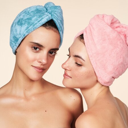 Prosop tip turban pentru uscarea parului, Roz, 1 bucata, You First 744058