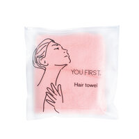 Prosop tip turban pentru uscarea parului, Roz, 1 bucata, You First