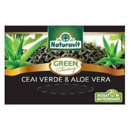 Ceai verde cu aloe vera, 15 plicuri, Naturavit