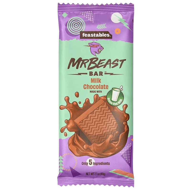 Ciocolata cu lapte Mr Beast, 60 g, Feastables