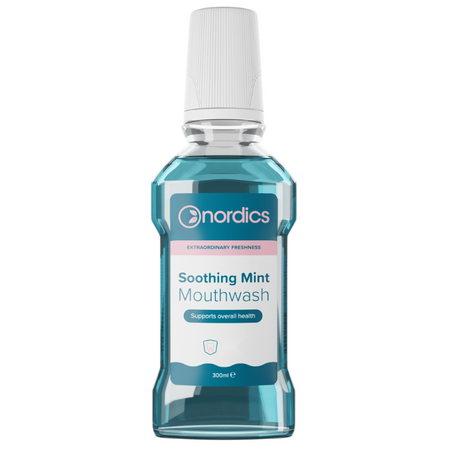 Apa de gura cu menta Soothing Mint, 300 ml, Nordics
