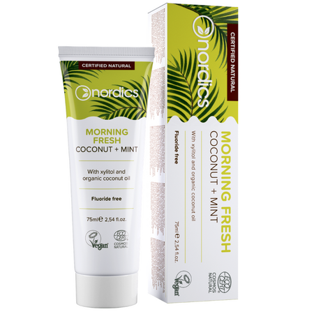Pasta de dinti cu cocos si menta Morning Fresh, 75 ml, Nordics