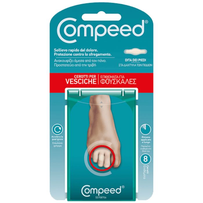 Plasturi interdigitali pentru basici Blister Toes, 8 bucati, Compeed 