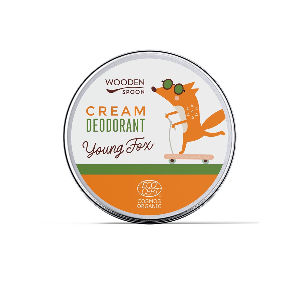 Deodorant crema pentru tineri Young Fox, 60 ml, Wooden Spoon