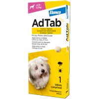 Antiparazitar oral pentru caini 2.5-5.5 kg AdTab Dog, 112.5 mg, 1 tableta, Elanco