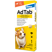 Antiparazitar oral pentru caini 5.5-11 kg AdTab Dog, 225 mg, 1 tableta, Elanco