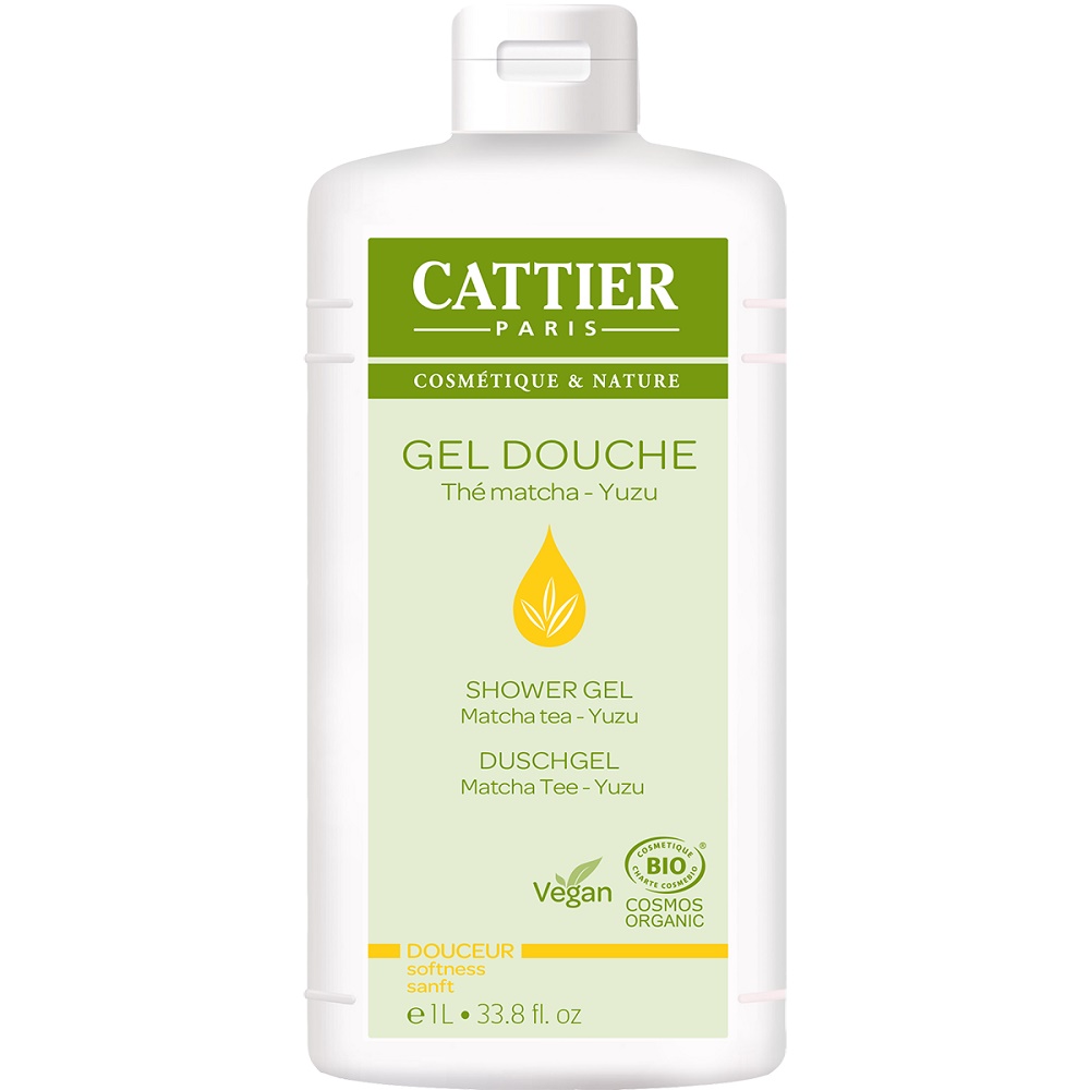 Gel de dus cu ceai matcha si lamai yuzu, 1000 ml, Cattier