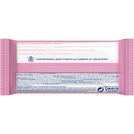Servetele pentru igiena intima, Delicate, 12 bucati, Chilly 694647