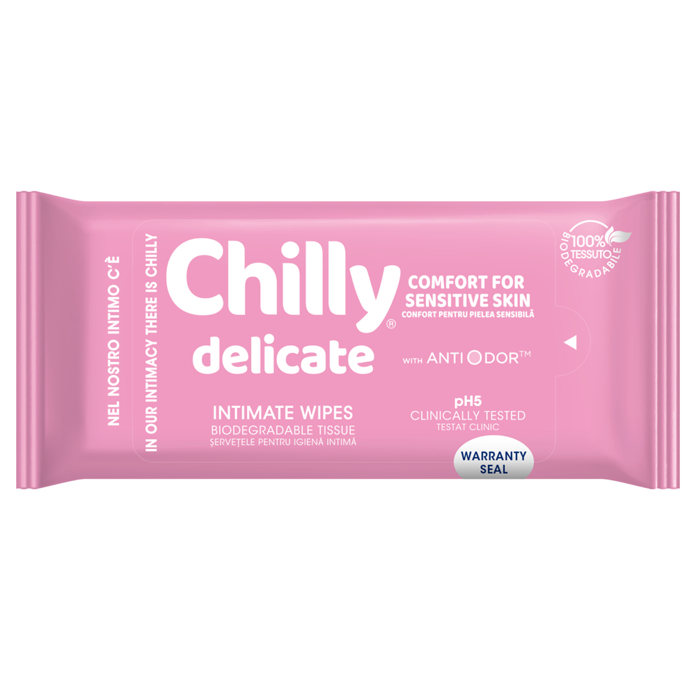 Servetele pentru igiena intima, Delicate, 12 bucati, Chilly