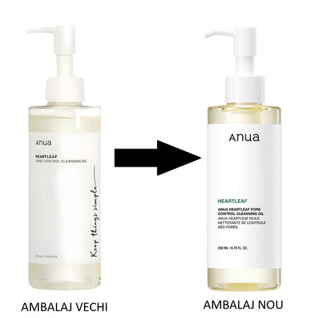 Ulei de curatare pentru controlul porilor Heartleaf, 200 ml, Anua 700511