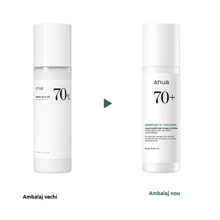 Lotiune hidratanta pentru fata Heartleaf 70+ Hyaluron, 200 ml, Anua 700509