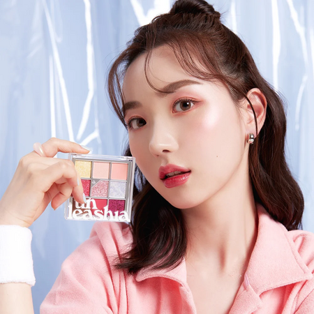 Paleta de farduri pentru ochi Nuanta N7 All of Peach Ade Glitterpedia, 6.2 g, Unleashia 589557