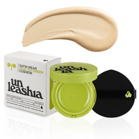 Fond de ten de tip cushion cu SPF 30 PA++ Nuanta 21N Eburnean Healthy Green, 15 g, Unleashia 589741