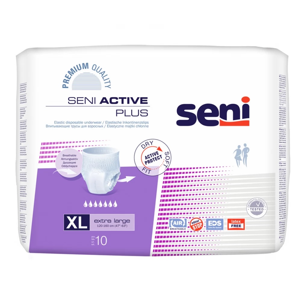 Scutece pentru adulti Active Plus XL, 10 bucati, Seni