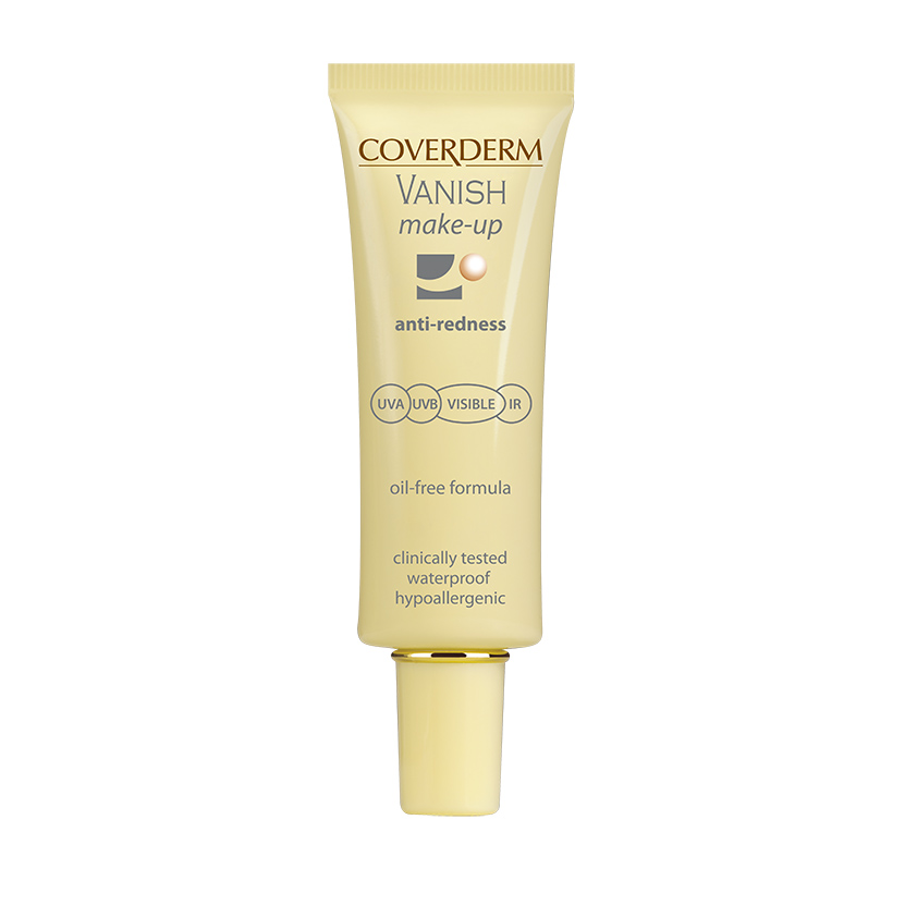 Fond de ten anti roseata cu SPF50 Nr. 1, 30 ml, Coverderm