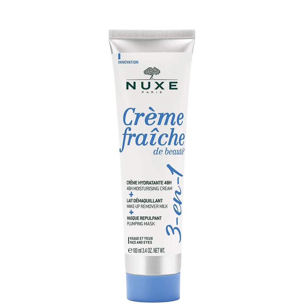 Crema hidratanta 3 in 1 pentru toate tipurile de ten 48H Fraiche de Beaute, 100 ml, Nuxe