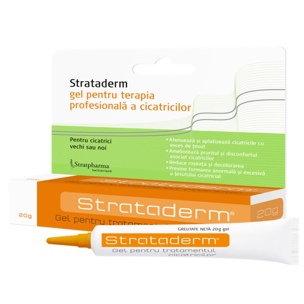 Gel pentru tratamentul cicatricilor Strataderm, 20 g, Stratpharma