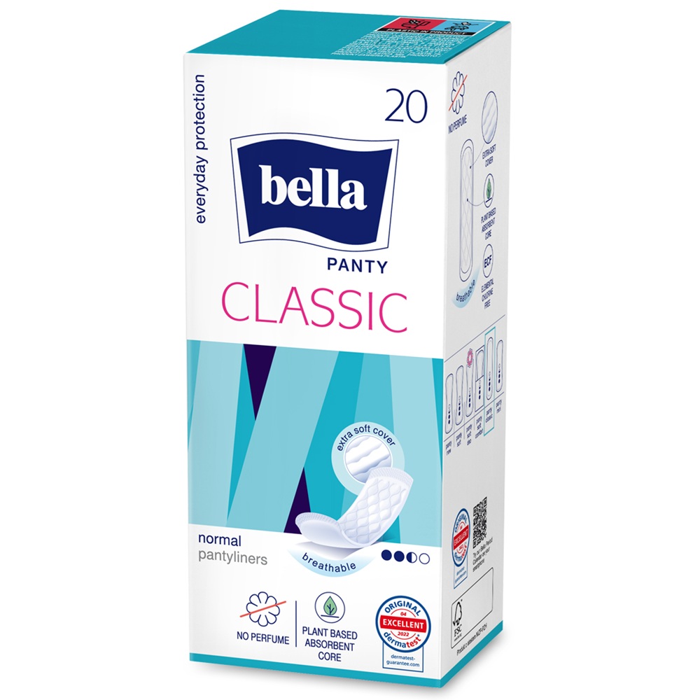 Absorbante zilnice Panty Classic, 20 bucati, Bella