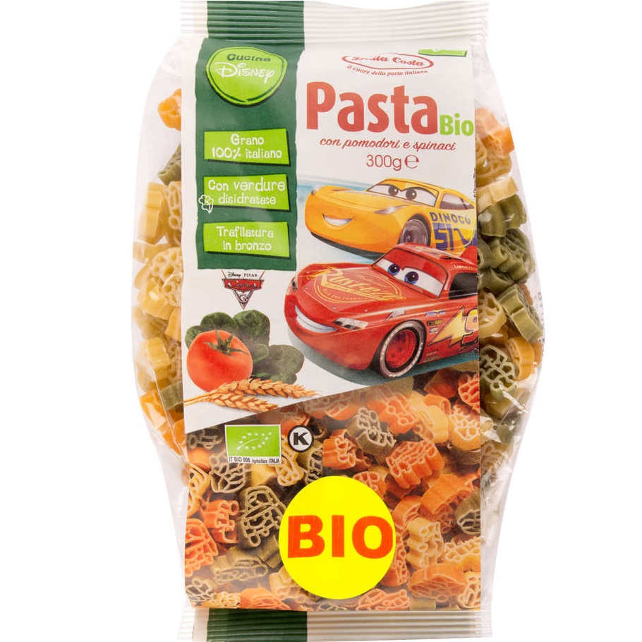 Paste eco tricolore din gris de grau dur cars, 300 g, Dalla Costa