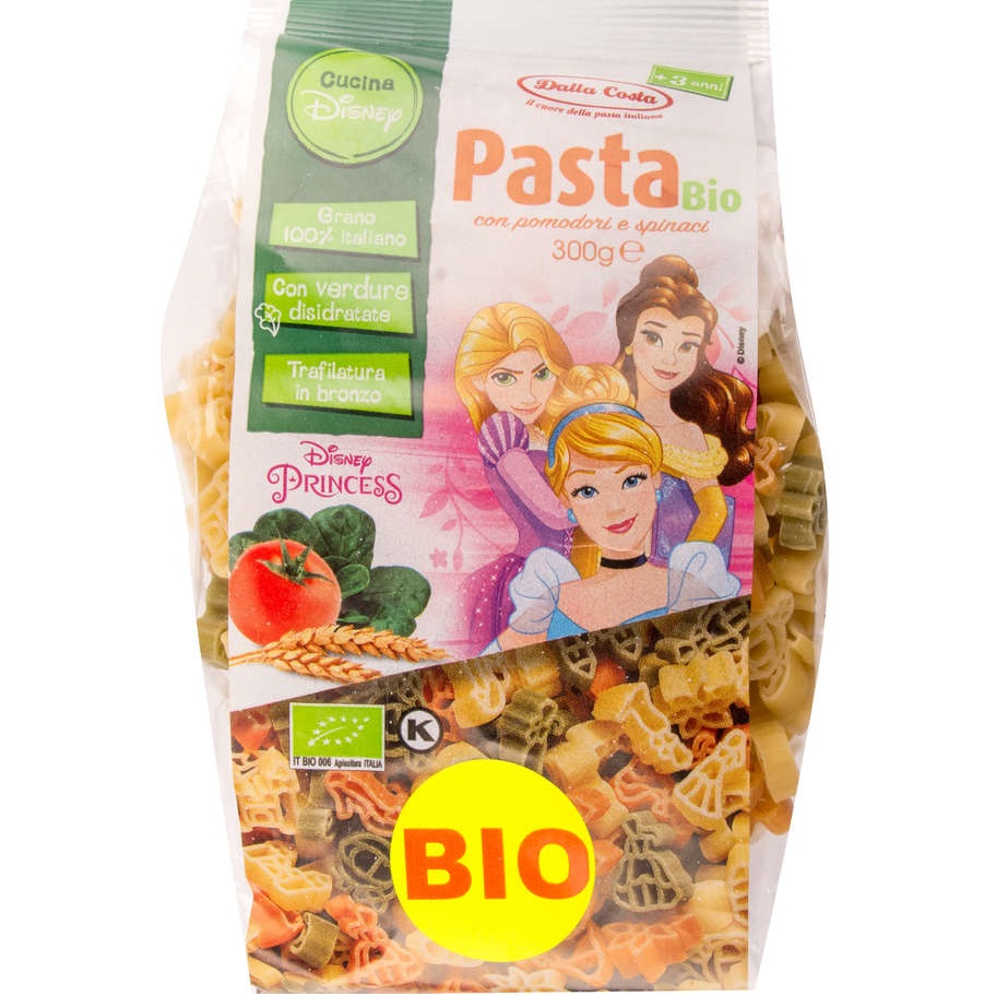 Paste eco farfalline cu figurine disney, 300 g, tricolore princess