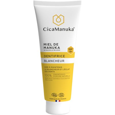 Pasta de dinti pentru albire cu miere de manuka IAA15+, ecologica, 75 ml, CicaManuka