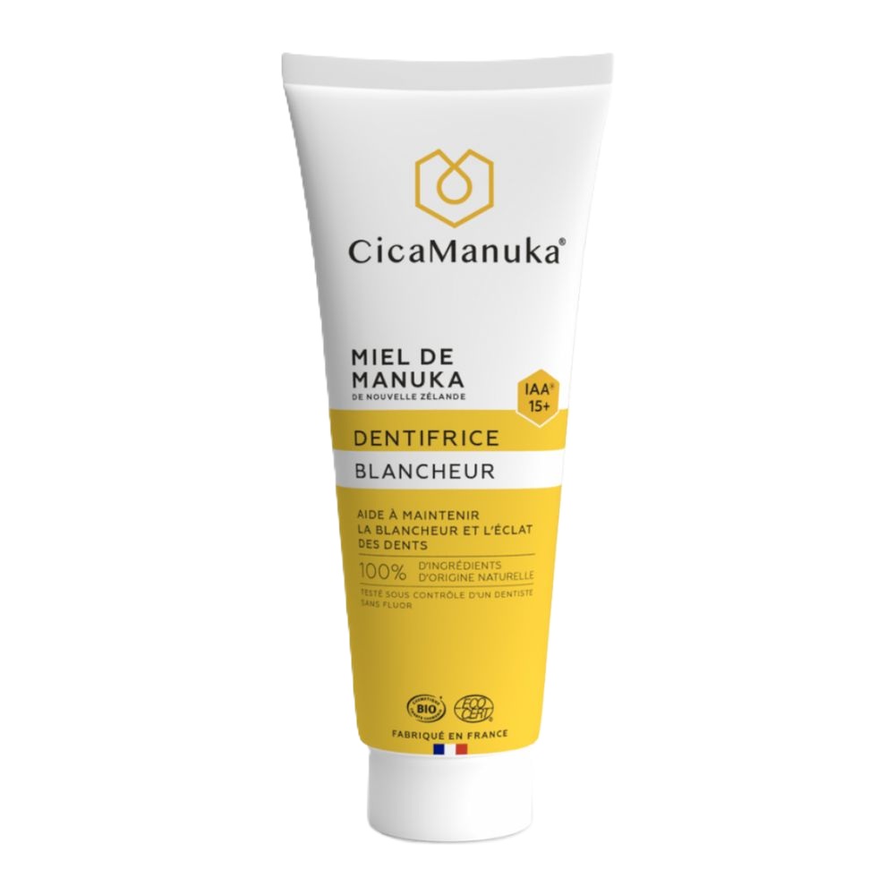Pasta de dinti pentru albire cu miere de manuka IAA15+, ecologica, 75 ml, CicaManuka