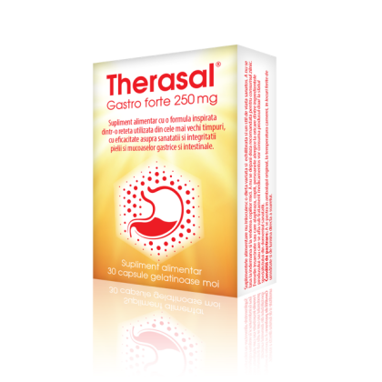 Supliment pentru sanatatea pielii si mucoaselor gastrice Therasal Gastro Forte 250 mg, 30 capsule, Vedra