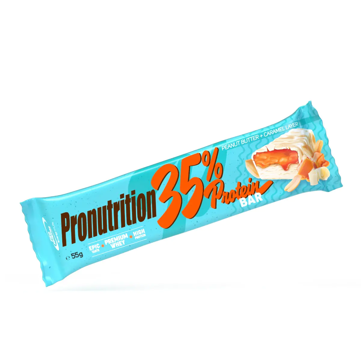 Baton proteic, Peanut Butter + Caramel, 55 g, Pronutrition