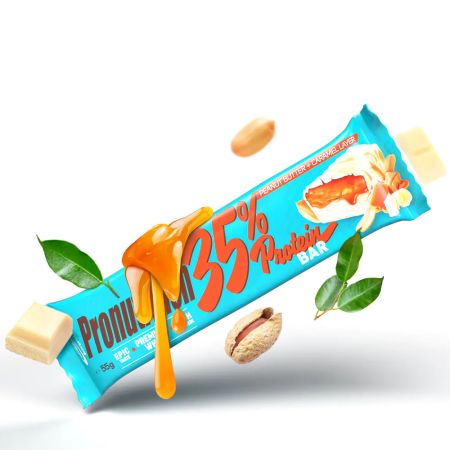 Baton proteic, Peanut Butter + Caramel, 55 g, Pronutrition 660389