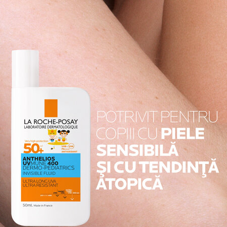 Fluid invizibil cu protectie solara SPF 50+ pentru copii Anthelios UVmune 400 Dermo-Pediatrics, 50 ml, La Roche-Posay 600114